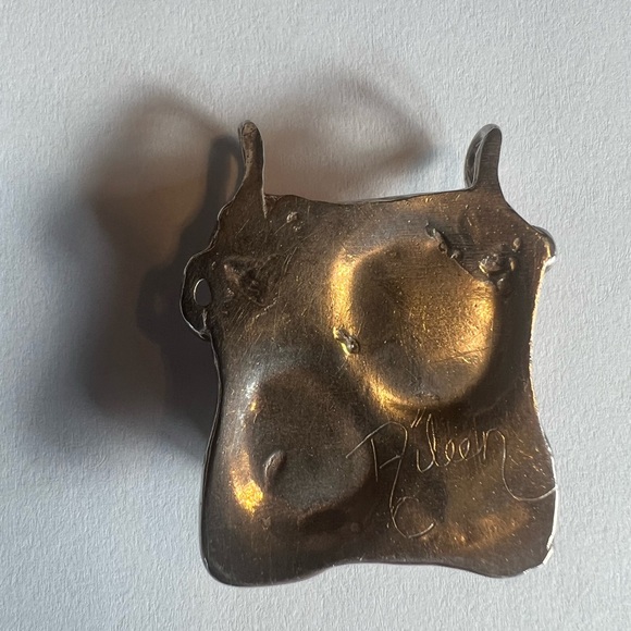 925 Double Sea Glass Pendant by Art of Sea Glass Aileen Cabral Signed - Picture 2 of 4